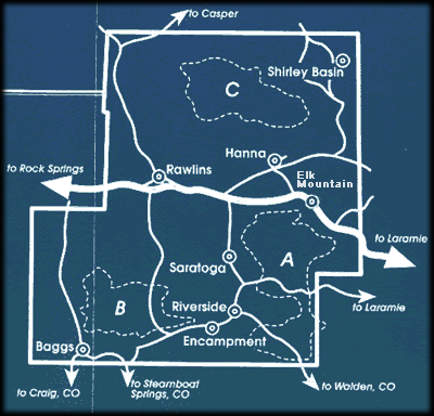 Snowmobile Areas in Carbon County, Wyoming